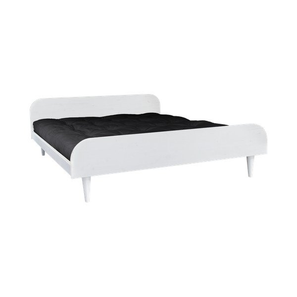 Dvoposteljna postelja z vzmetnico Karup Design Twist Comfort Mat White/Black, 140 x 200 cm