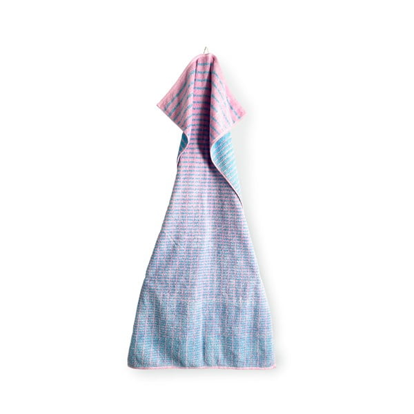 Modro-rožnata frotirna brisača iz mešanice bambusa 50x100 cm Nuance – JUNA-image-4