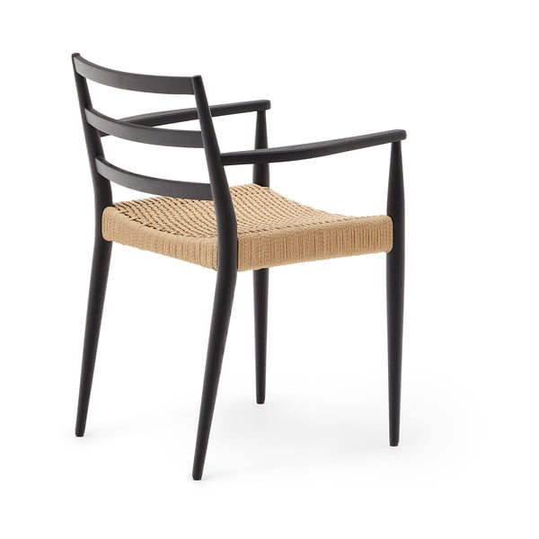 Jedilni stoli iz masivnega hrasta v črni in naravni barvi v kompletu 2 ks Analy – Kave Home-image-2