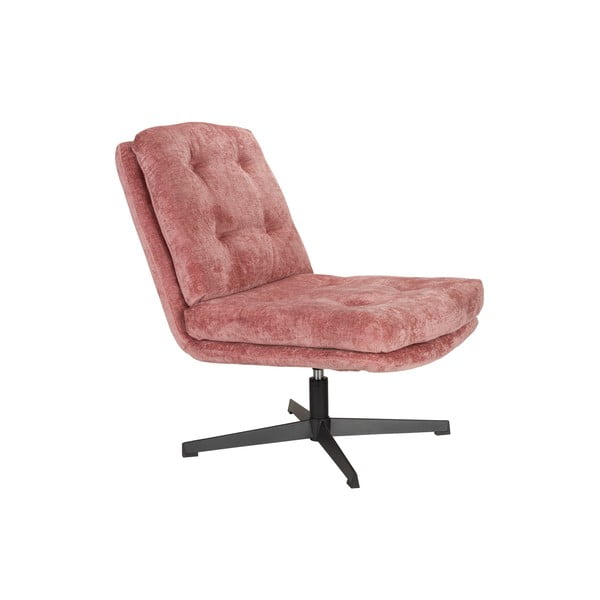 Rožnat vrtljiv fotelj Kai – White Label