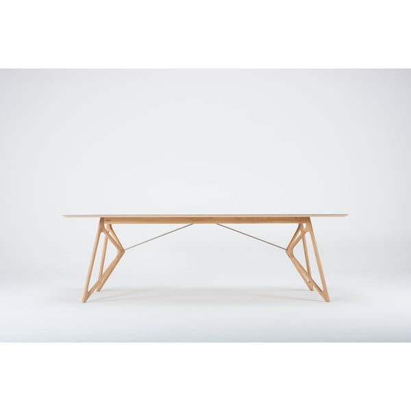 Jedilna miza iz hrastovega lesa 240x90 cm Tink - Gazzda-image-3