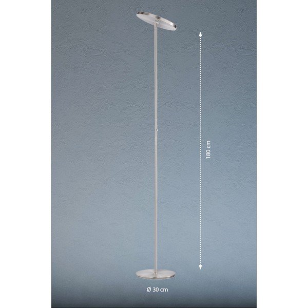 LED stoječa svetilka v srebrni barvi (višina 180 cm) Fabi – Fischer & Honsel-image-1