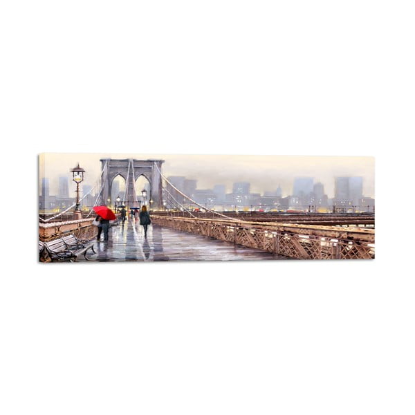 Slika Styler Canvas Watercolor  New York Bridge, 45 x 140 cm