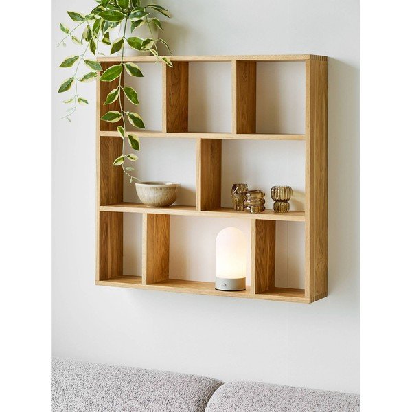 Bela/sivorjava kovinska namizna svetilka s plastičnim senčilom (višina 18 cm) Ashford – House Nordic-image-1