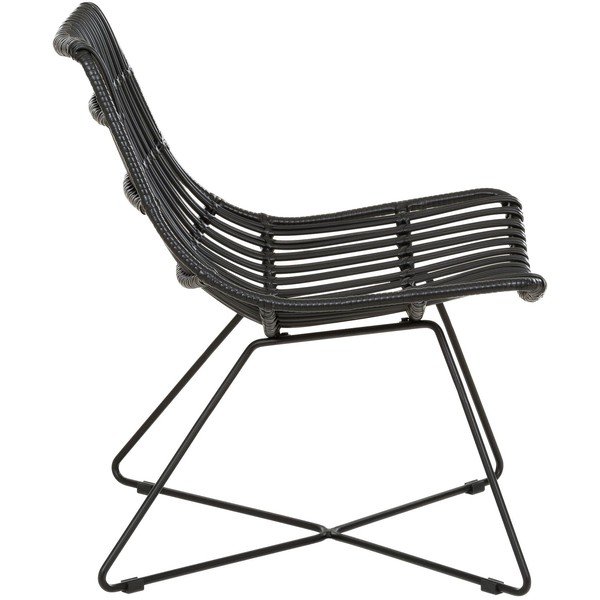 Črn stol iz poliratana Costa - Westwing Collection-image-3