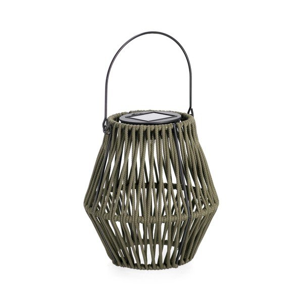 Kaki zelena LED lanterna s solarnim panelom (višina 17 cm) Juny – Yes Everyday