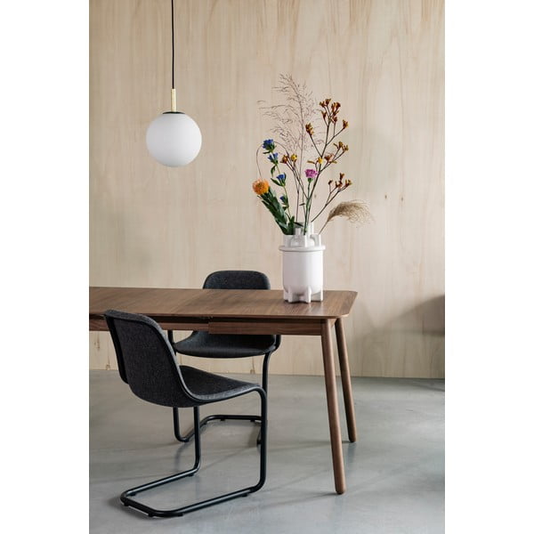 Raztegljiva jedilna miza z mizno ploščo v orehovem dekorju 80x120 cm Glimps – Zuiver-image-2