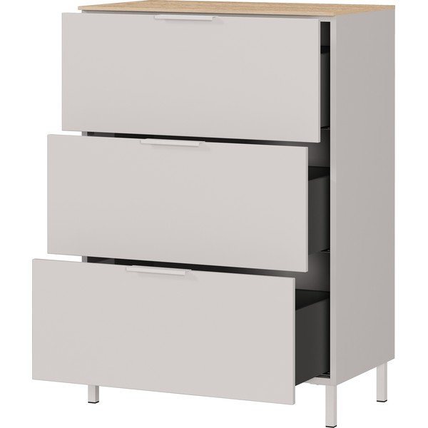 Kremno bela omarica v mat dekorju 68x98x40 cm Savoca – Germania-image-4