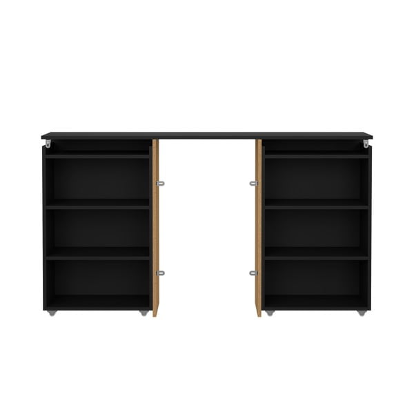 Črno vzglavje 145x80 cm Naia – Tvilum-image-3