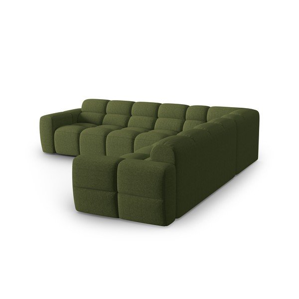 Zelena kotna sedežna garnitura Lisa – Micadoni Home-image-3