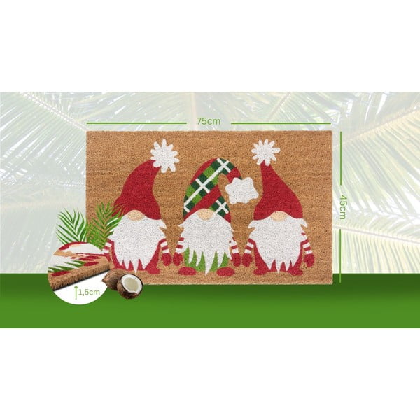 Predpražnik z božičnim motivom iz kokosovih vlaken 45x75 cm – Hanse Home-image-4