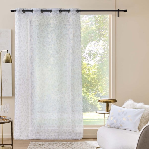 Bela prosojna zavesa iz tančice 140x280 cm Duchesse – douceur d'intérieur-image-3