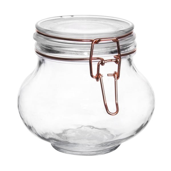 Stekleni kozarec s kovinskim patentom Orion Rose, 580 ml