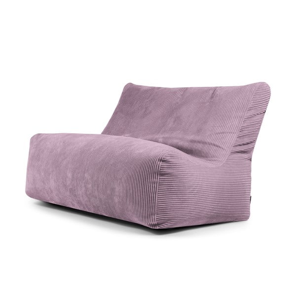 Vijolična vreča za sedenje iz rebrastega žameta Sofa Seat Lounge – SLOWDOWN