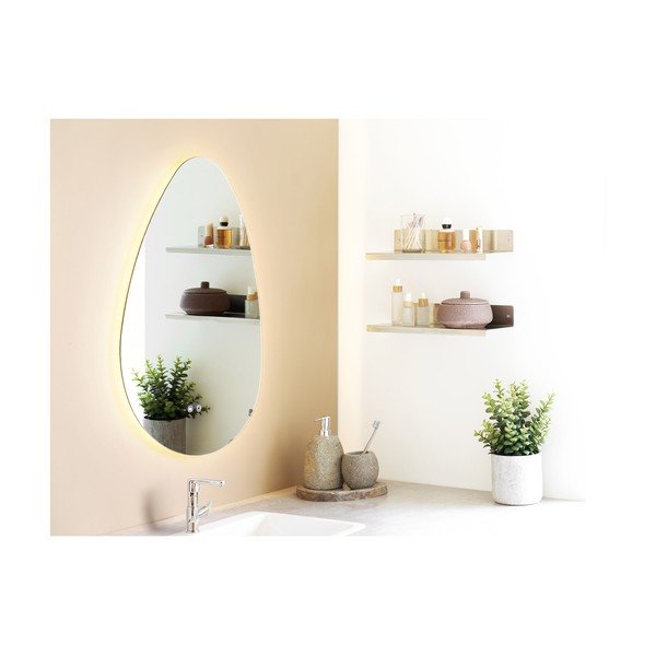 Jeklena polica v srebrni barvi 40 cm Nagoya – House Nordic-image-1
