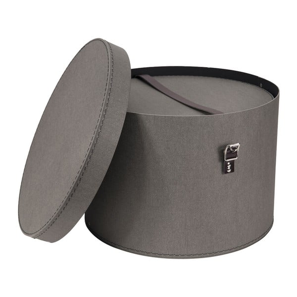 Sive kartonaste škatle za shranjevanje v kompletu 2 ks s pokrovom ø 37,5x25,5 cm Rut Canvas Paper Laminate – Bigso-image-2