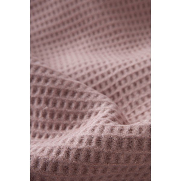 Rožnata odeja iz mešanice bombaža 140x180 cm Basics Waffle – Euromant-image-2