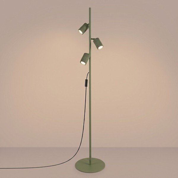 Zelena aluminijasta stoječa svetilka z upogljivo konstrukcijo (višina 155 cm) Gleam – Sollux-image-4