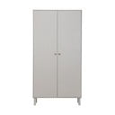 Svetlo siva garderobna omara iz masivnega bora 100x195 cm Madu – WOOOD