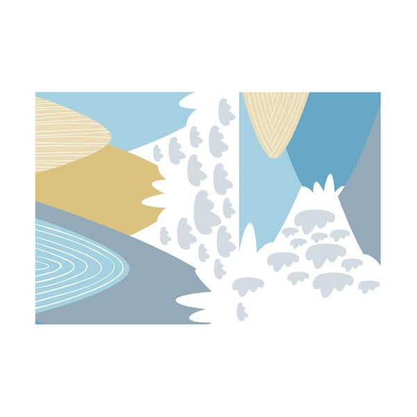 Stenska nalepka  Ambiance Giant Kid Sticker Scandinavian Mountains Blanka-image-2