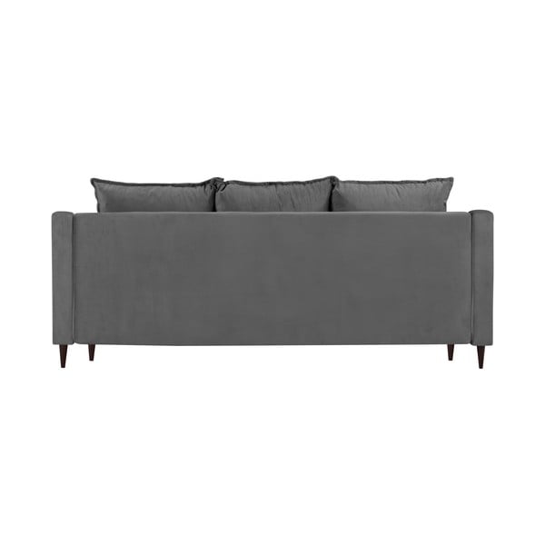Siva žametna raztegljiva sedežna garnitura s prostorom za shranjevanje Mazzini Sofas Freesia, 215 cm-image-3