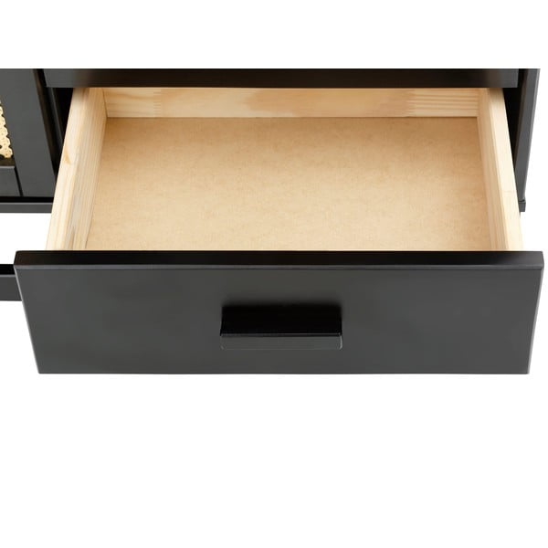 Komoda iz črnega bora z vrati iz ratana Støraa Jolene, širina 90 cm-image-4