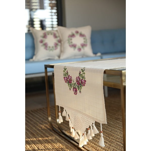 Bombažen namizni tekač 45x150 cm Cross – Oyo Concept-image-2