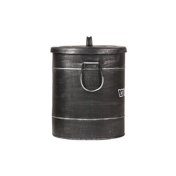 Črn kovinski koš za perilo LABEL51, ⌀ 26 cm-image-2