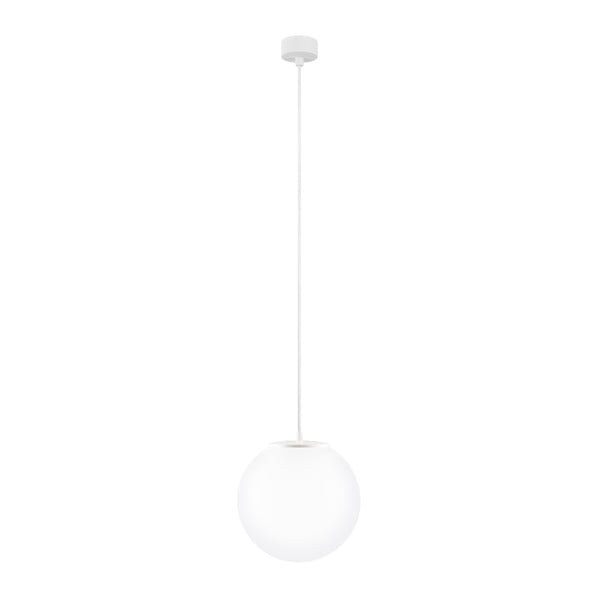 Bela viseča svetilka z belim kablom Sotto Luce Tsuri, ⌀ 25 cm
