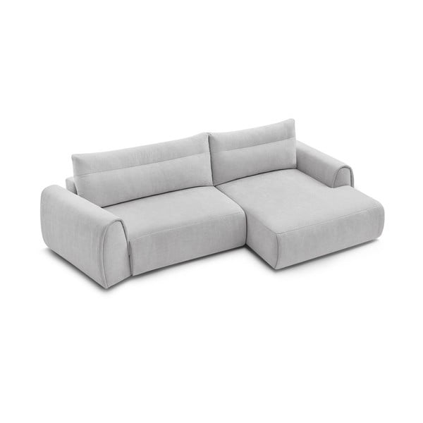 Svetlo siva kotna sedežna garnitura Aden – Bobochic Paris-image-4