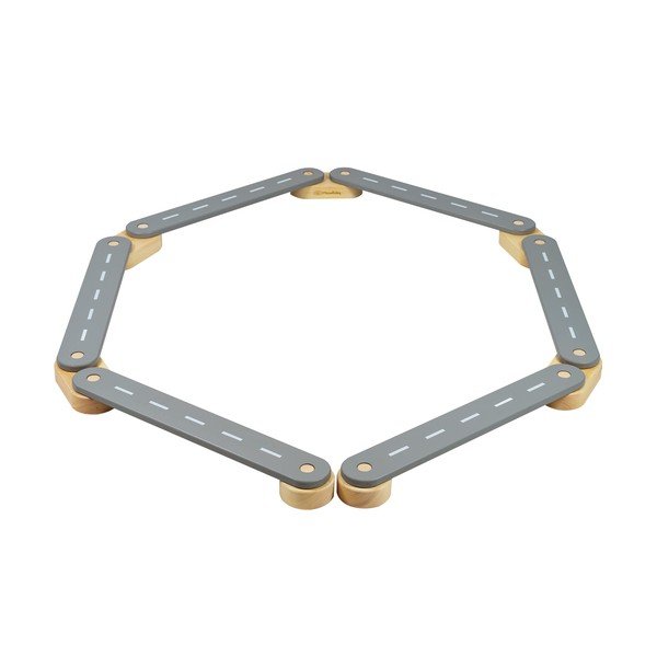 Siva čutna pot iz masivnega bora 10x408x5 cm Montessori – Meowbaby-image-2