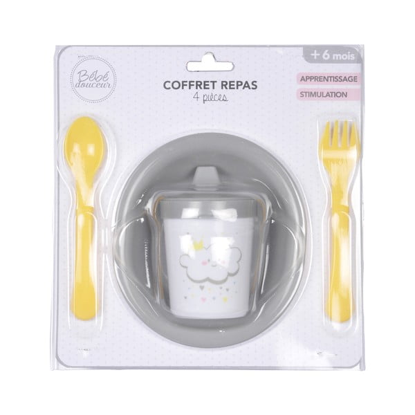 Plastičen otroški set posode 4 ks Cloud – Bébé Douceur-image-1