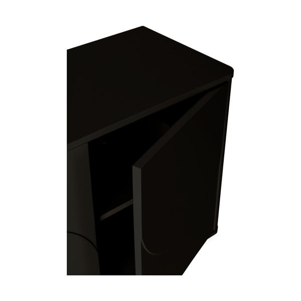 Črna komoda 180x75x40 cm Solei – MOME-image-4