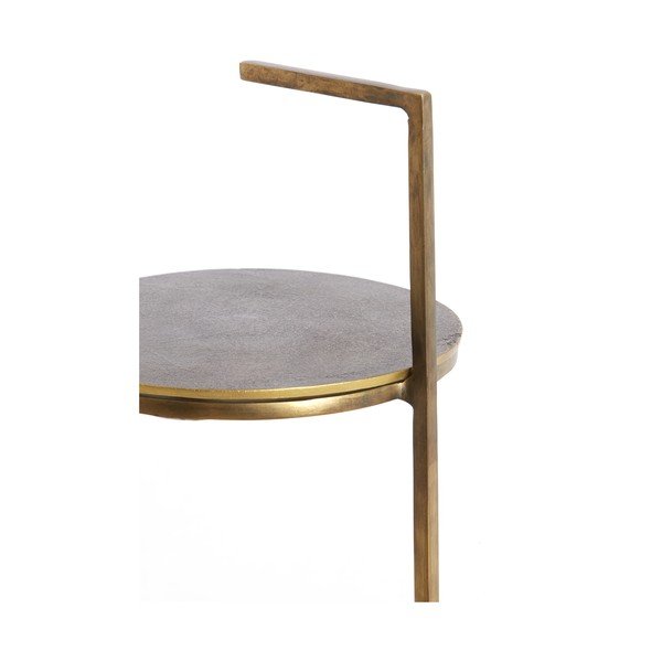Okrogla stranska mizica s kamnito mizno ploščo ø 26 cm Leda – Light & Living-image-4