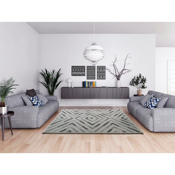 Siva preproga Universal Dream Geo, 80 x 150 cm-image-1