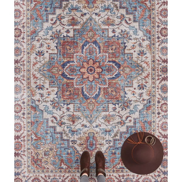 Rdeče-modra preproga Nouristan Anthea, 80 x 150 cm-image-2
