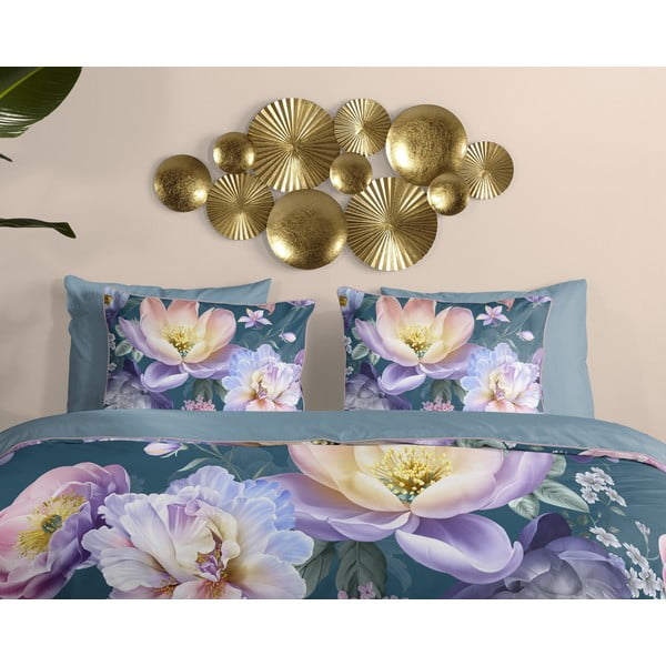 Modra posteljnina za zakonsko posteljo/podaljšana iz bombažnega satena 200x220 cm Mirery – Descanso-image-2