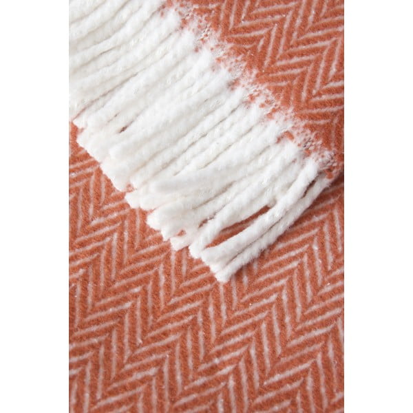 Terakota rdeča pletenina z bombažem Euromant Skyline, 140 x 180 cm-image-2