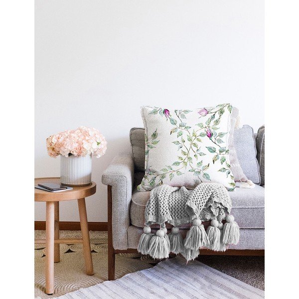 Bež prevleka za vzglavnik iz mešanice bombaža Minimalist Cushion Covers Roses, 55 x 55 cm-image-2