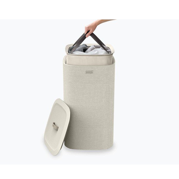 Bež tekstilni koš za perilo 60 l Tota One – Joseph Joseph-image-3