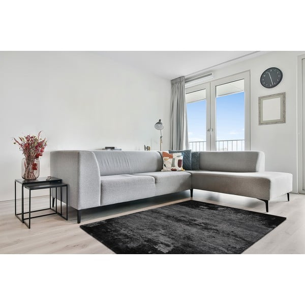 Temno siva volnena preproga 200x300 cm Bran – Agnella-image-1