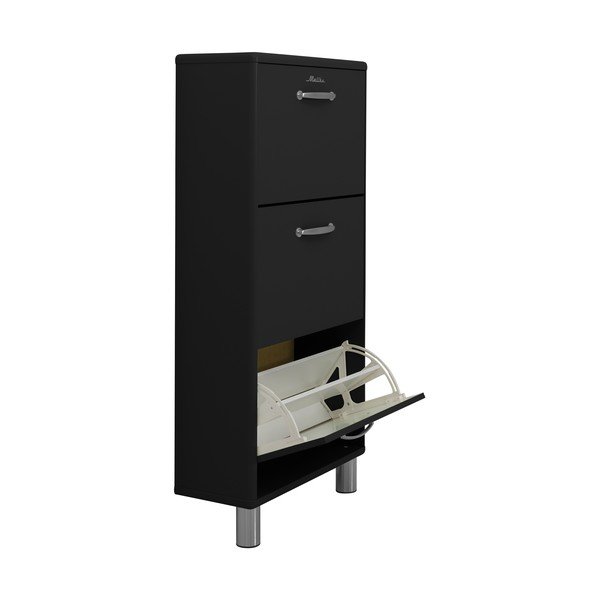 Črna omarica za čevlje Malibu - Tenzo-image-2