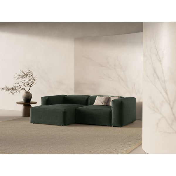 Zelena kotna sedežna garnitura (levi kot/z ležalnikom) Bergamo – Cosmopolitan Design-image-1