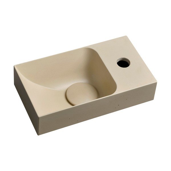 Kremno bel betonski manjši umivalnik 31x17 cm Piccolino – Sapho
