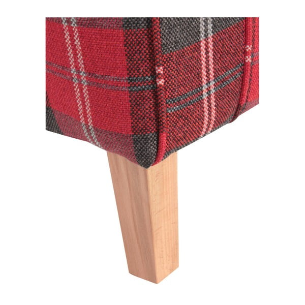 Rdeč karirast fotelj Max Winzer Lorris Vintage-image-4