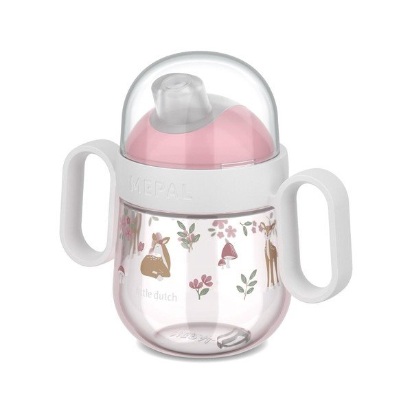 Svetlo rožnata plastična otroška skodelica 200 ml Fairy Garden – Mepal