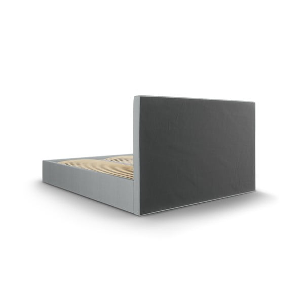 Svetlo siva zakonska postelja Mazzini Beds Juniper, 180 x 200 cm-image-4