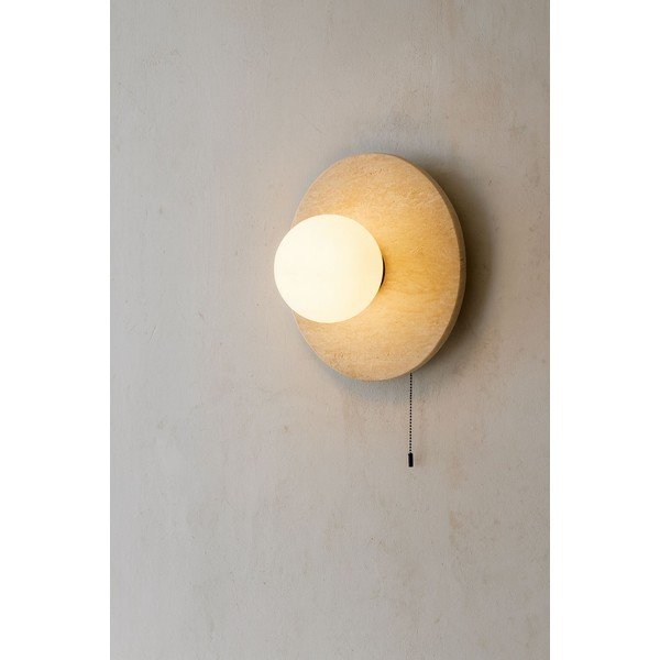 Bež lončena stenska svetilka ø 12 cm Hilde – Opviq lights-image-1