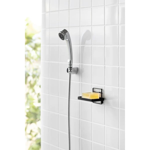 Črn kovinski podstavek za milo z namestitvijo brez vrtanja Film Hook – YAMAZAKI-image-4