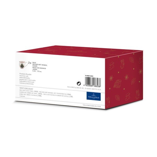 Komplet 2 porcelanastih skodelic z božičnim motivom Villeroy&Boch X-mas tree-image-1